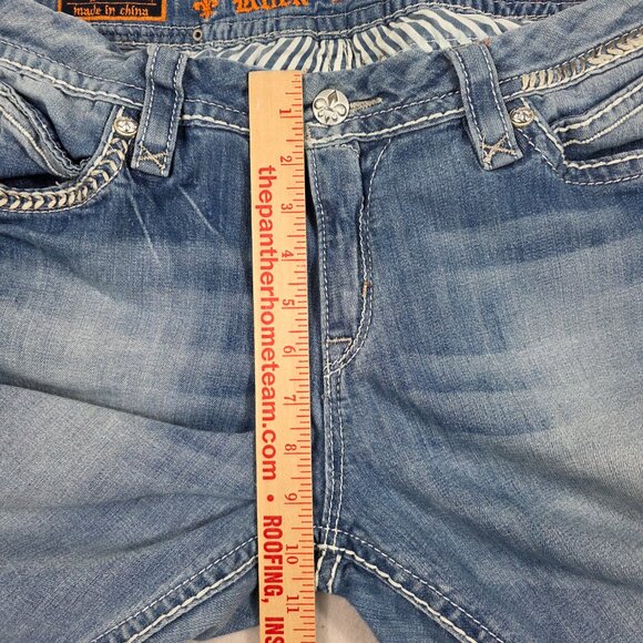 Rock Revival Jeans Womens 34 Blue Denim Sasha Easy Boot Mid-Rise - Picture 7 of 14